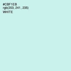 #CBF1EB - Mint Tulip Color Image